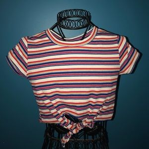 striped crop top